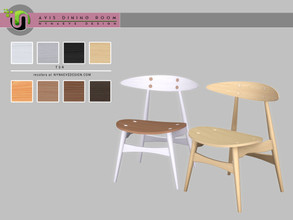 Sims 4 — Avis Dining Chair by NynaeveDesign — Avis Dining Room - Chair Found under: Comfort - Dining Chairs Price: 183