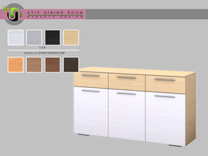 Sims 4 — Avis Sideboard 2x1 by NynaeveDesign — Avis Dining Room - Sideboard 2x1 Found under: Surfaces - Miscellaneous