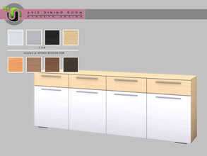 Sims 4 — Avis Sideboard 3x1 by NynaeveDesign — Avis Dining Room - Sideboard 3x1 Found under: Surfaces - Miscellaneous