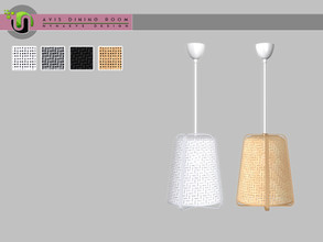 Sims 4 — Avis Pendant Light by NynaeveDesign — Avis Dining Room - Pendant Light Found under: Lighting - Ceiling Lights