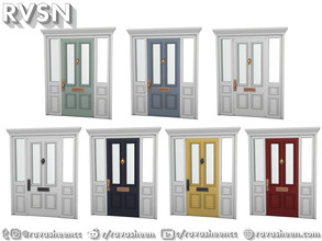 Sims 4 — Shut The Front Door - 2 Tile by RAVASHEEN — This door is extra tall and comes in only the most trendy colors