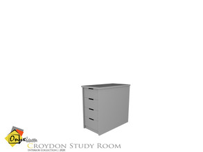 Sims 4 — Croydon Portable Drawer by Onyxium — Onyxium@TSR Design Workshop Study Room Collection | Belong To The 2020 Year