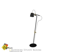 Sims 4 — Croydon Floor Lamp by Onyxium — Onyxium@TSR Design Workshop Study Room Collection | Belong To The 2020 Year