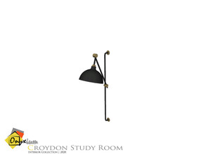 Sims 4 — Croydon Wall Lamp by Onyxium — Onyxium@TSR Design Workshop Study Room Collection | Belong To The 2020 Year