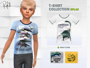 Sims 4 — T-shirt Collection RPL45 by RobertaPLobo — :: T-Shirt for Child (only Boy) :: 4 swatches :: Occult: ALL :: Base
