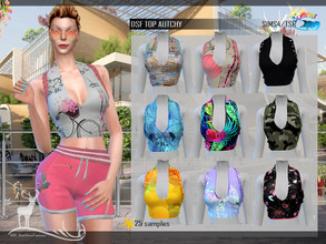 Sims 4 — DSF TOP AUTCHY by DanSimsFantasy — This shirt corresponds to the Autchy set, its soft cotton texture is flexible