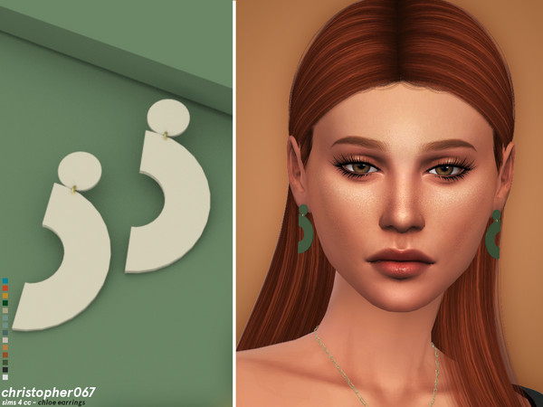 Sims 4 — Chloe Earrings / Christopher067 by christopher0672 — These are a pair of super cute n simple clay earrings. A