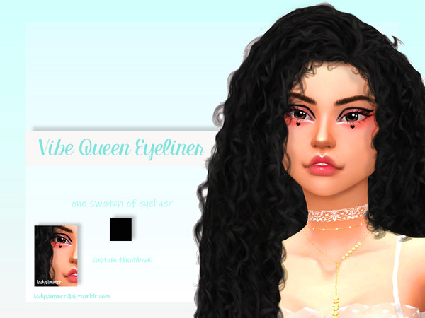Sims 4 — Vibe Queen Eyeliner by LadySimmer94 — BGC 1 swatch Custom Thumbnail (as seen on the ad) Teen / Elder Male /