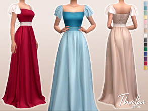 Sims 4 — Thalia Dress by Sifix2 — - New mesh - 15 swatches - Base game compatible - HQ mod compatible - Teen - Young