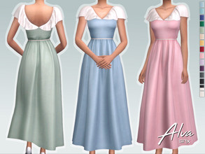 Sims 4 — Alva Dress by Sifix2 — - New mesh - 15 swatches - Base game compatible - HQ mod compatible - Teen - Young Adult