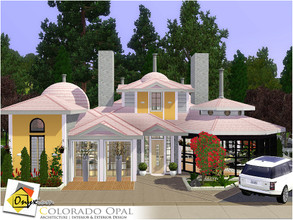 Sims 3 — Colorado Opal by Onyxium — On the first floor: Living Room | Dining Room | Kitchen | Two Bathrooms | Empty