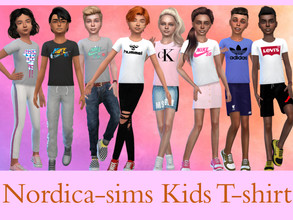 Sims 4 — Kids Fashion T-shirt v1 by Nordica-sims — 8 swatches Female and male Basegame compatible Enjoy!