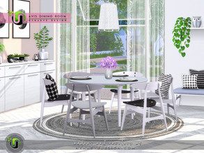 Sims 4 — Avis Dining Room by NynaeveDesign — Entertain your sims family and friends with this stylish dining set everyone