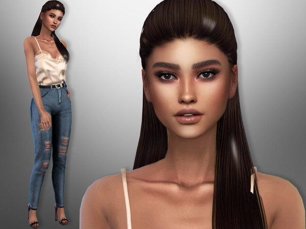Sims 4 — Antigona Serrano by divaka45 — DOWNLOAD EVERYTHING IF YOU WANT THE SIM TO BE THE SAME AS IN THE PICTURES! (By