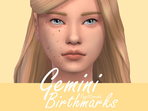 Sims 4 — Gemini Birthmarks by Sagittariah — base game compatible 1 swatch properly tagged enabled for all occults