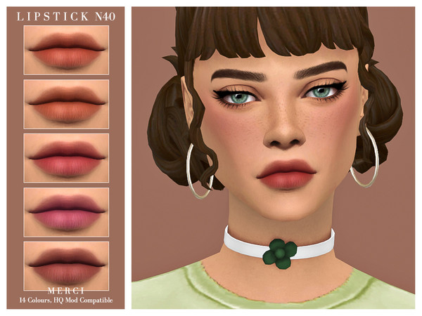 Sims 4 — Lipstick N40 by -Merci- — Lipstick for both gender, teen-elder. Have Fun!
