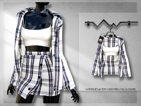 Sims 4 — Clothes SET-64 (JACKET+TOP) BD250 by busra-tr — 6 colors Adult-Elder-Teen-Young Adult For Female Custom