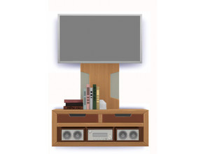 Sims 4 — Willow Wall TV by greyzonesims — This wall TV is part of the GreyZone Sims Willow Collection Tiny Living