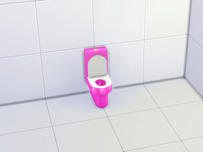 Sims 4 — Contemporary Toilet by BlackCat27 — Part of the Contemporary Bathroom Set. 6 colours: white, black, pink,