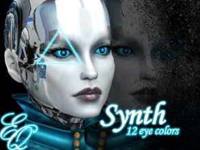 Sims 4 — Synth Eyes by EvilQuinzel — - Facepaint category; - Female and male; - All ages ; - All species ; - 12 colors; -