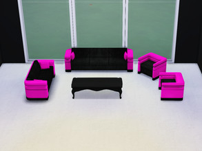 Sims 4 — Modern Leather Living Room Set by BlackCat27 — Your Sims will love this sumptuous leather living room set and