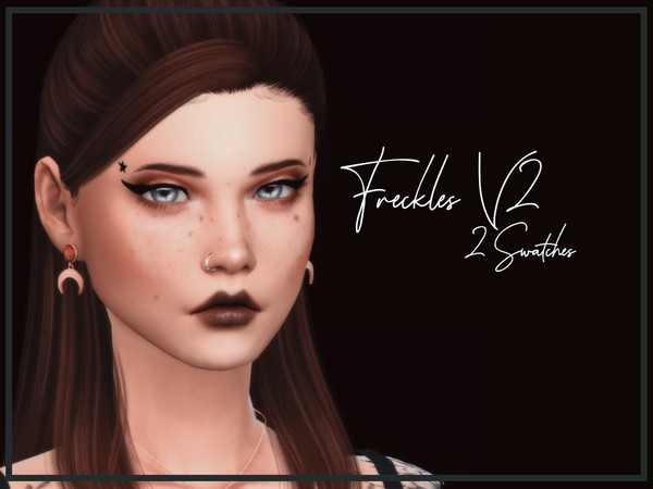 Sims 4 — Freckles V2 by Reevaly — 2 Swatches. Teen to Elder. For Female and Male. Base Game compatible. Please do not