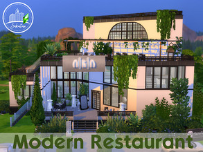 Sims 4 — Modern Restaurant by Sakataax — Lot: 40x30 Place: Newcrest Value: $138259 No CC