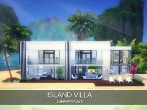 Sims 4 — Island Villa by Summerr_Plays — A modern villa on a private island in Sulani. Secluded and reachable only by