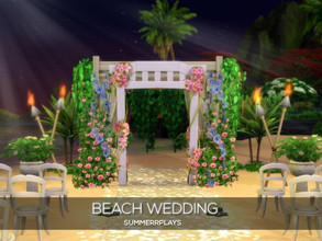 Sims 4 — Beach Wedding by Summerr_Plays — Surrounded on all sides by tranquil waters, this beach is a must-visit