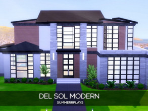 Sims 4 — Del Sol Modern by Summerr_Plays — After the divorce, Octavia Moon wanted a new start. She demolished the old