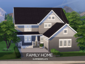 Sims 4 — Family Home by Summerr_Plays — This large contemporary family home has 3 bedrooms and 4 bathrooms and plenty of