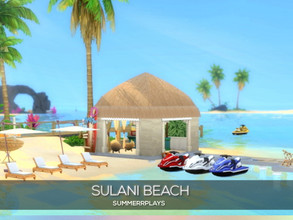 Sims 4 — Sulani Beach by Summerr_Plays — Welcome to Sulani beach club! Relax on the beach and swim in our pristine