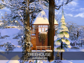 Sims 4 — Treehouse by Summerr_Plays — A cozy and perfectly functional treehouse. Includes one bedroom, one bathroom, and