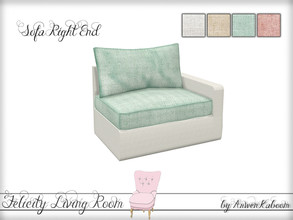 Sims 4 — Felicity Living Room - Right Sofa End by ArwenKaboom — This is the right end for the modular sofa. Base game