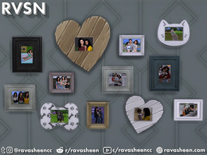 Sims 4 — We Just Click Photo Collage Set by RAVASHEEN — Don't lose focus - keep the end in sight. That photo collage wall