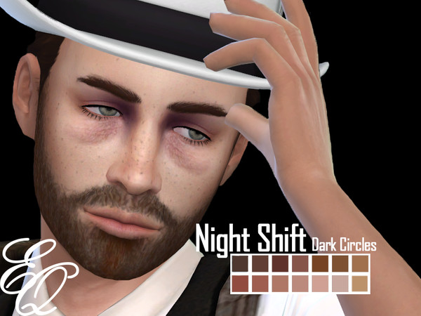 Sims 4 — Night Shift Dark Circles by EvilQuinzel — - Skin detail category; - Female and male; - Teen + ; - All species ;