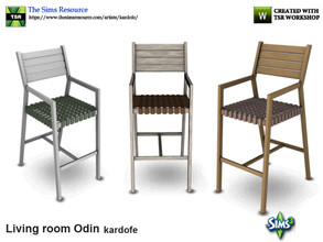 Sims 3 — kardofe_Living room Odin_Bar stool by kardofe — Bar chair with grille seat