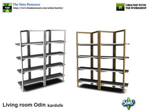 Sims 3 — kardofe_Living room Odin_Shelving by kardofe — Original shelving, formed by the frame of a screen and tables