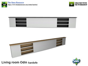 Sims 3 — kardofe_Living room Odin_Window sill by kardofe — Long cabinet to place under the windows, as a sill, with many