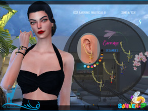 Sims 4 — DSF ACCESSORIES NAUTICAL  EARRING by DanSimsFantasy — Elegant nautical-style accessory. This earring consists of