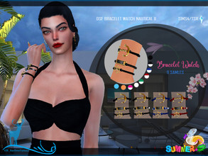 Sims 4 — DSF ACCESSORIES NAUTICAL  BRACELET WATCH by DanSimsFantasy — Elegant nautical-style accessory. This rectangular