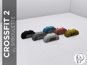 Sims 4 — Crossfit - Gymbag by Syboubou — A nylon gymbag to store personal equipment for training. Comes in 6 different