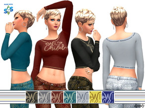 Sims 4 — Top 202006_09 by Dgandy — Base game item Tops: Everyday Athletic Party 7 colors