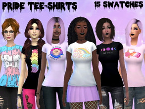 Sims 4 — Cute Pride Tees by ToxicBeer666 — a bunch of kawaii re-colours i made for Pride month.