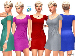 Sims 4 — Dress 202006_11 by Dgandy — Base game item Outfits: Everyday Party 5 colors