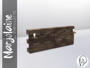 Sims 4 — Marjolaine - Headbed by Syboubou — The headbed is made from recycled pallets to respect environment and recycle