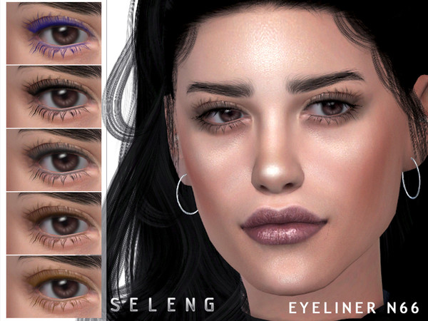 Sims 4 — Eyeliner N66 by Seleng — Female Teen to Elder 10 swatches Custom Thumbnail HQ compatible The picture was taken