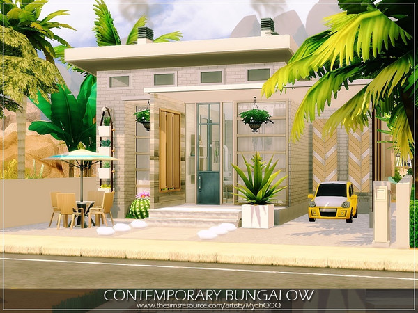 Sims 4 — Contemporary Bungalow by MychQQQ — Lot: 20x15 Value: $ 65,012 Lot type: Residential House contains: - 1 bedroom
