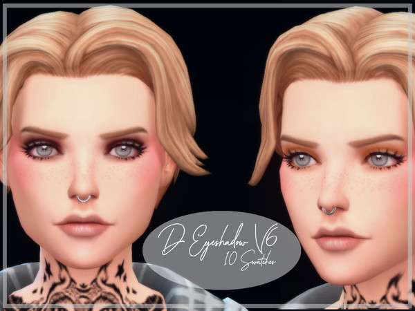 Sims 4 — D Eyeshadow V6 by Reevaly — 10 Swatches. Teen to Elder. For Female. Base Game compatible. Please do not