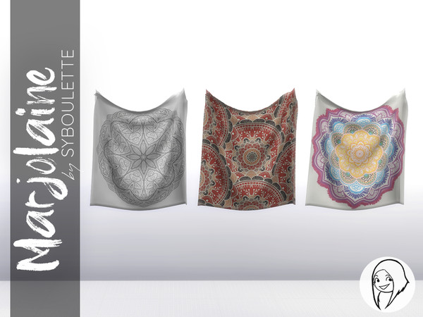 Sims 4 — Marjolaine - Hanging tapestry by Syboubou — To perfect the boho decoration to any room, this casually hanging
